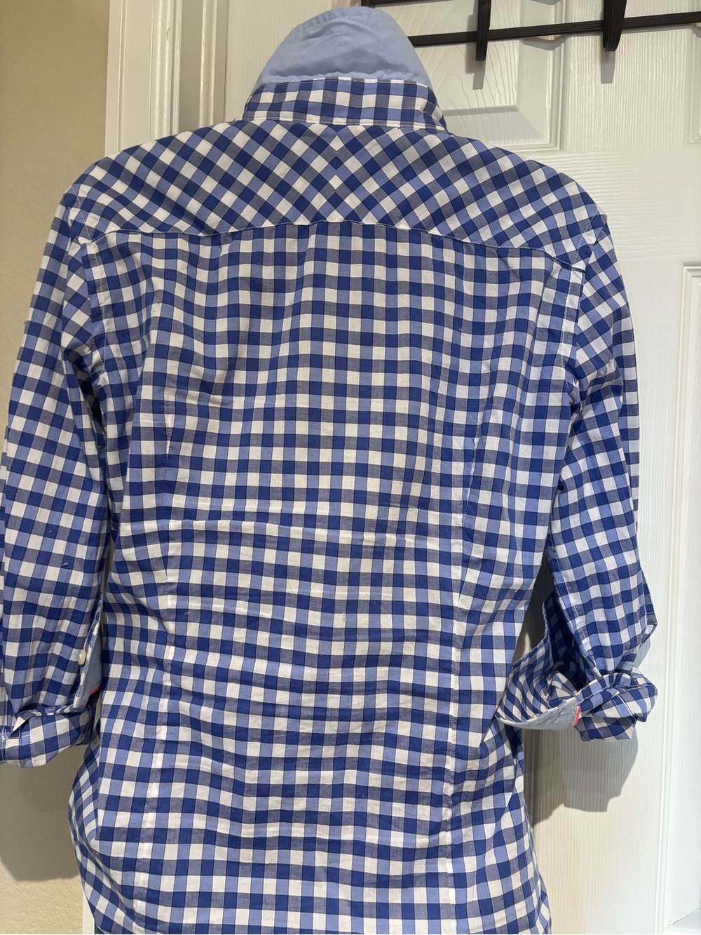 Banana Republic Blue and White Gingham Shirt - Picture 2 of 5